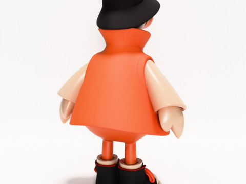 Druk 3D Miejskie kaczątko Dapper Quack Streetwear zabawka Model 3D