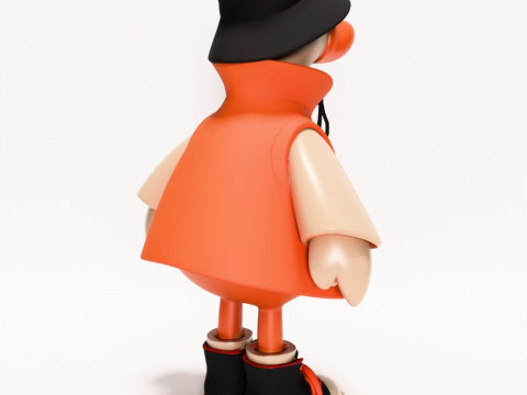 Druk 3D Miejskie kaczątko Dapper Quack Streetwear zabawka Model 3D