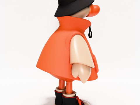 Druk 3D Miejskie kaczątko Dapper Quack Streetwear zabawka Model 3D