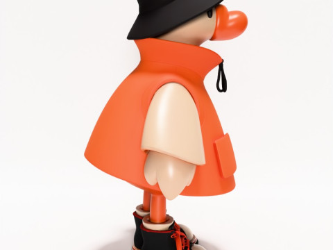 Druk 3D Miejskie kaczątko Dapper Quack Streetwear zabawka Model 3D