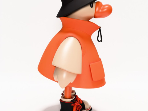 Druk 3D Miejskie kaczątko Dapper Quack Streetwear zabawka Model 3D