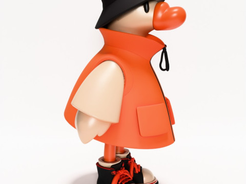 Druk 3D Miejskie kaczątko Dapper Quack Streetwear zabawka Model 3D