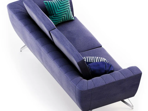 Caractere large 3seat sofa 3D Model