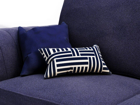 Caractere large 3seat sofa 3D Model