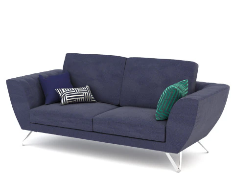 Caractere large 3seat sofa 3D Model