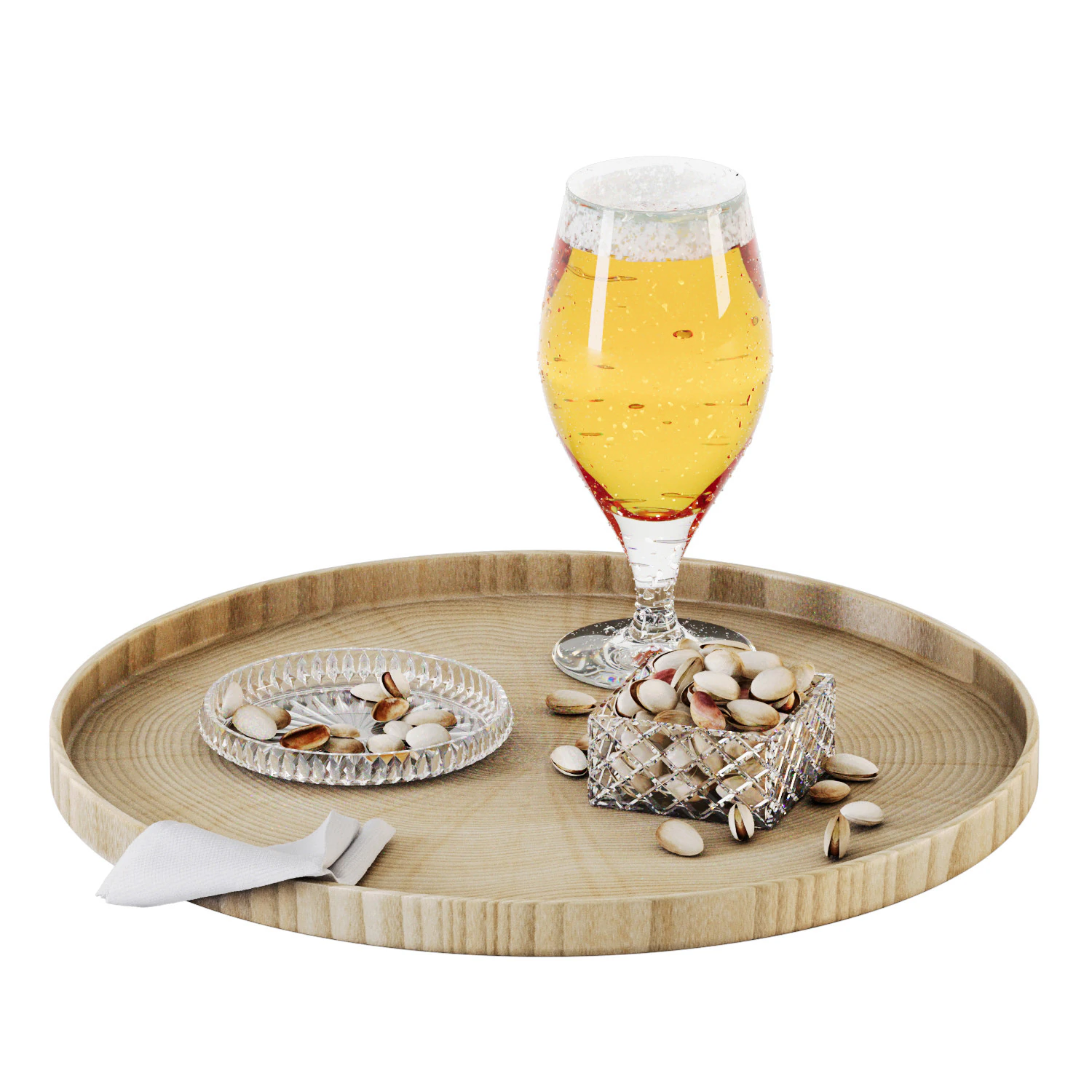 Pistachio with beer in glass jar 3D Model .c4d .max .obj .3ds .fbx .stl .blend 