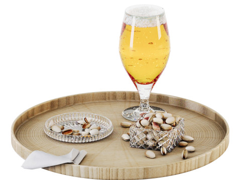 Pistachio with beer in glass jar Modelo 3D