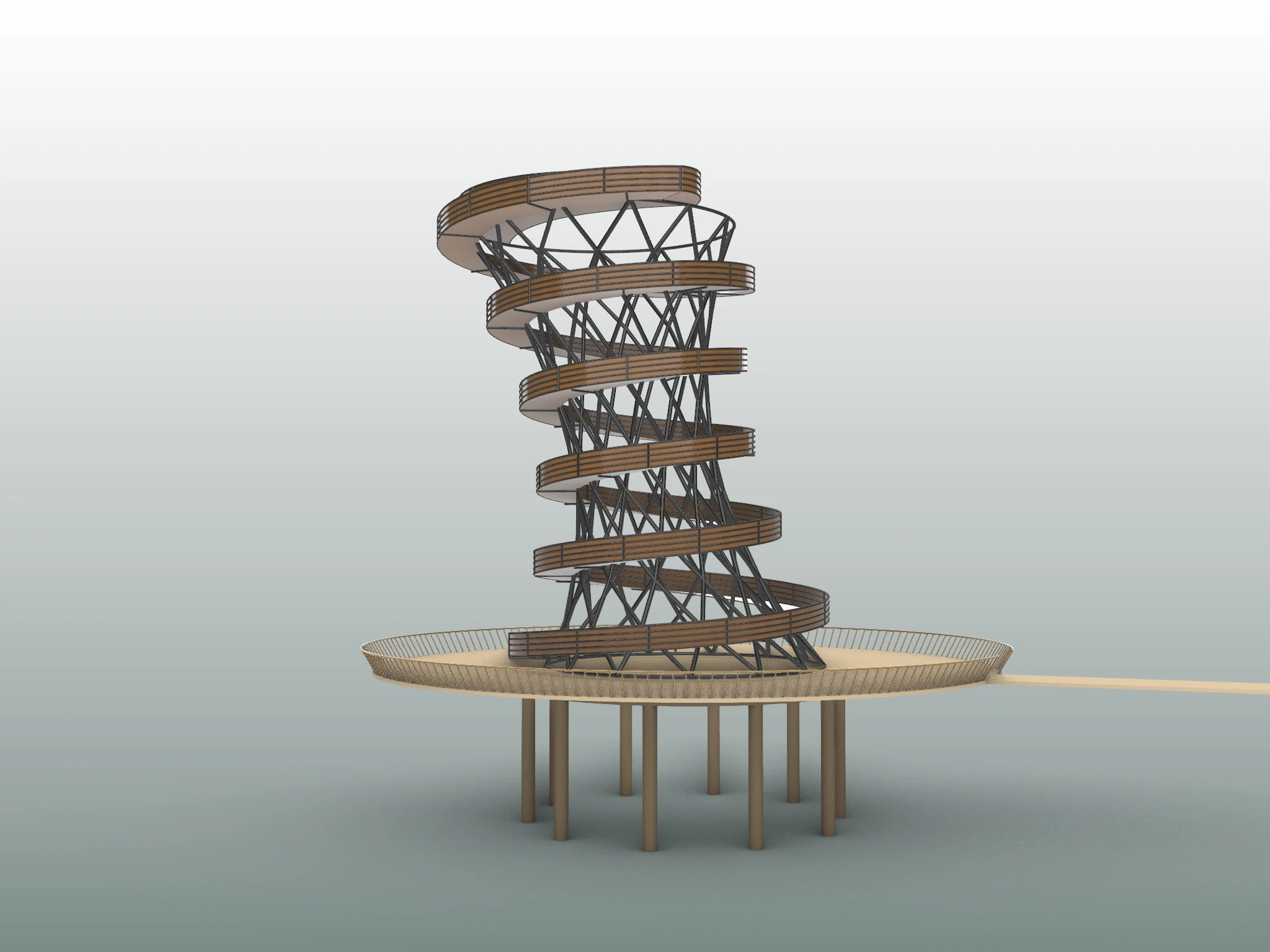 TORRE MIRADOR - VIEWPOINT TOWER 3D Model .c4d .max .obj .3ds .fbx .stl .blend
