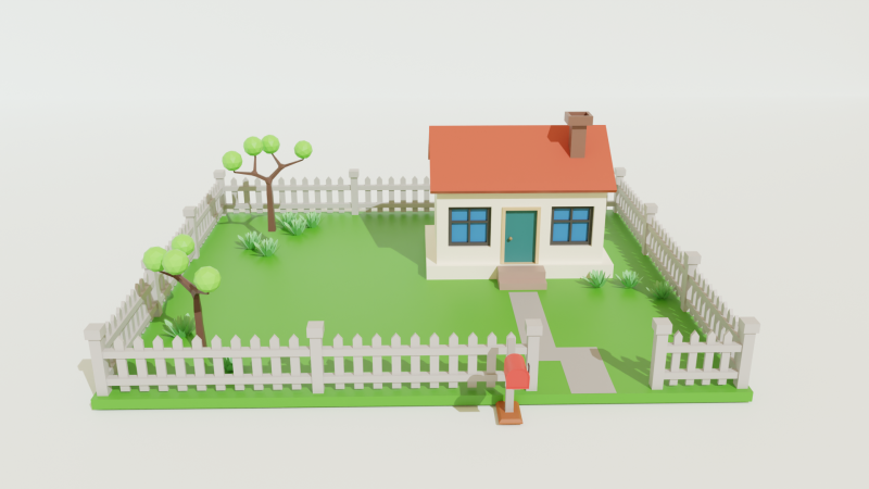 Cartoon house Low Poly House Free 3D Модель .c4d .max .obj .3ds .fbx .stl .blend 