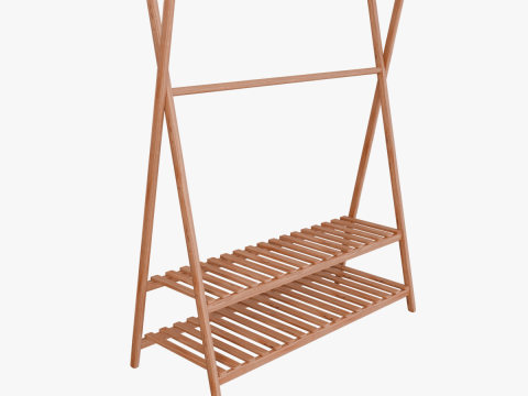 Coat Rack GameReady Furniture Asset Modello 3D