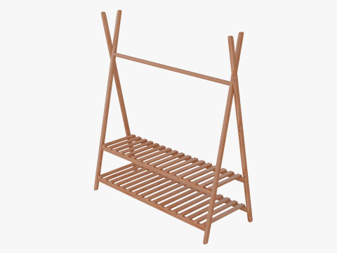 Coat Rack GameReady Furniture Asset Modello 3D