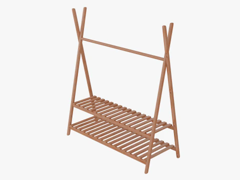 Coat Rack GameReady Furniture Asset 3D Model