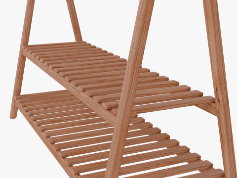 Coat Rack GameReady Furniture Asset Modello 3D