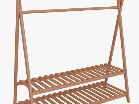 Coat Rack GameReady Furniture Asset Modello 3D