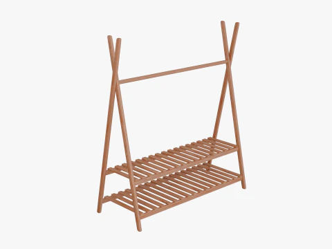 Coat Rack GameReady Furniture Asset 3D Model