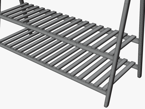 Coat Rack GameReady Furniture Asset Modello 3D