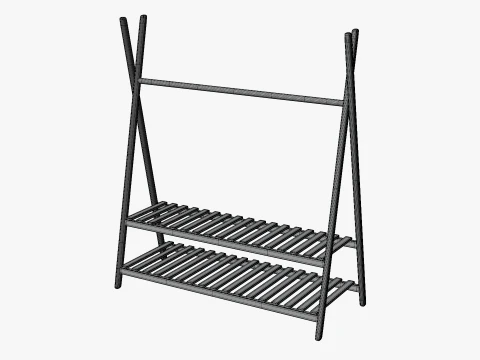 Coat Rack GameReady Furniture Asset 3D Model