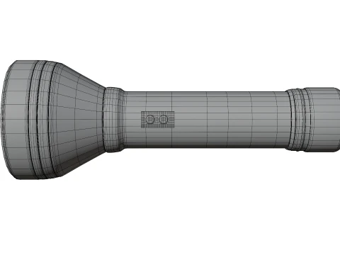 Realistic Flashlight Game Ready PBR Textures 3D Model
