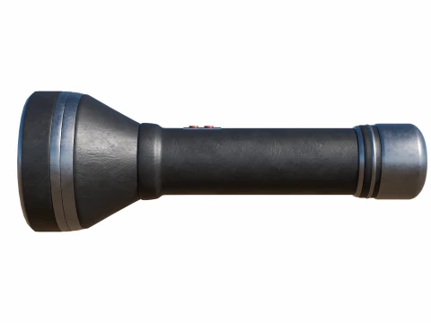 Realistic Flashlight Game Ready PBR Textures 3D Model