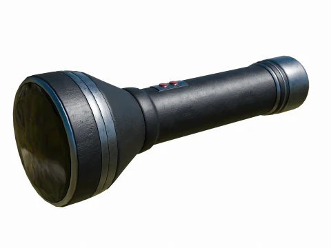 Realistic Flashlight Game Ready PBR Textures 3D Model