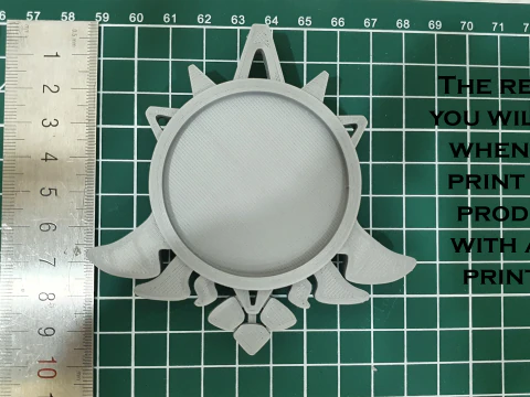 3D 프린팅을 위한 Mondstadt 비전 세트 -- Genshin Impact -- 비전 프레임과 7개의 다른 돌 3D 프린트 모델