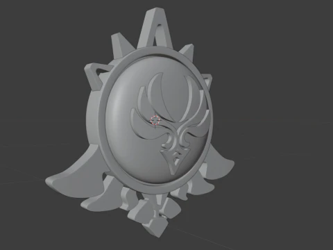 3D 프린팅을 위한 Mondstadt 비전 세트 -- Genshin Impact -- 비전 프레임과 7개의 다른 돌 3D 프린트 모델