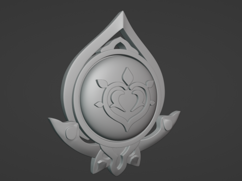 Sumeru Vision Set for 3D Printing -- Genshin Impact -- Vision Frame and 7 Different Stone 3D Print Model