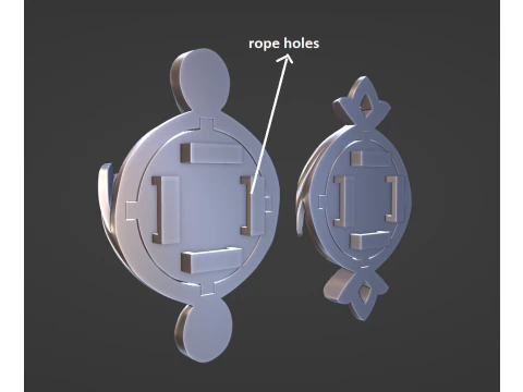 Fontaine Vision Set for 3D Printing -- Genshin Impact -- Pneuma and Ousia 3D Print Model
