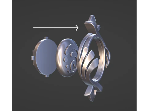 Fontaine Vision Set for 3D Printing -- Genshin Impact -- Pneuma and Ousia 3D Print Model
