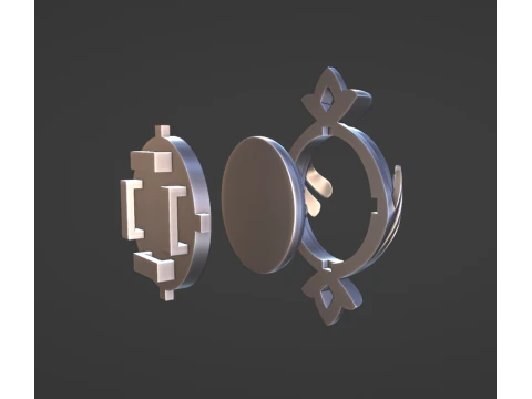 Fontaine Vision Set for 3D Printing -- Genshin Impact -- Pneuma and Ousia 3D Print Model