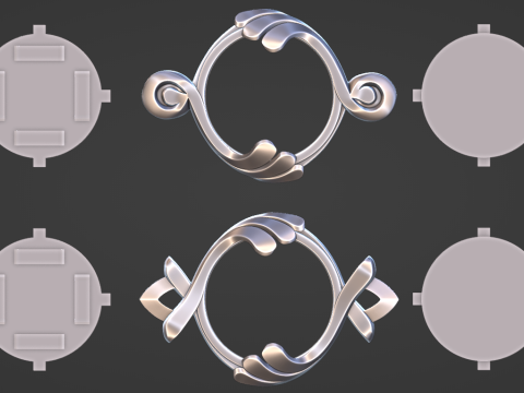 Fontaine Vision Set for 3D Printing -- Genshin Impact -- Pneuma and Ousia 3D 打印模型