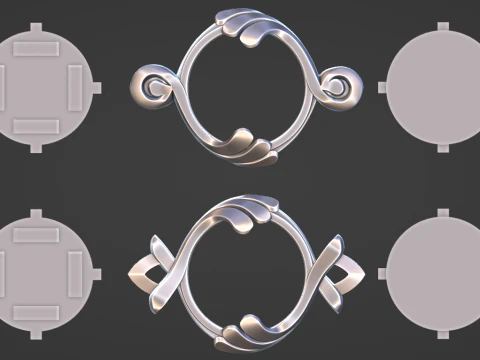 Fontaine Vision Set for 3D Printing -- Genshin Impact -- Pneuma and Ousia 3D Print Model