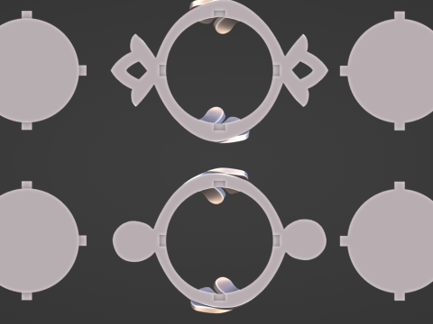 Fontaine Vision Set for 3D Printing -- Genshin Impact -- Pneuma and Ousia 3D 打印模型