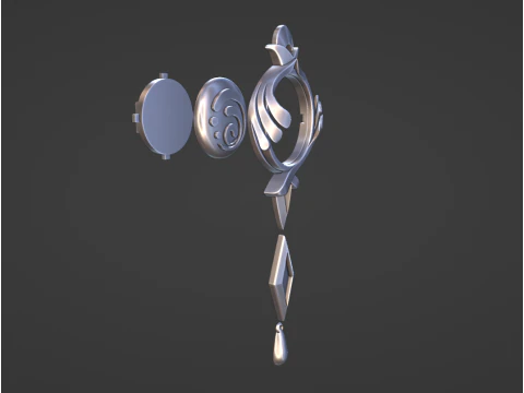 Furina Vision Set for 3D Printing -- Genshin Impact Cosplay Prop 3D Print Model