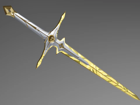 Travelers Original Swords for 3D Printing -- Genshin Impact -- Aether and Lumine 3D Print Model
