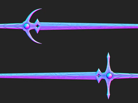 Travelers Original Swords for 3D Printing -- Genshin Impact -- Aether and Lumine 3D Print Model