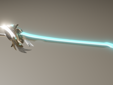 Aquila Favonia Sword for 3D Printing -- Genshin Impact Cosplay Prop 3D Принт Модель