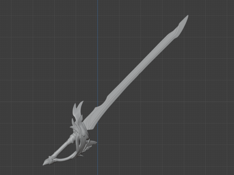 Aquila Favonia Sword for 3D Printing -- Genshin Impact Cosplay Prop 3D Принт Модель
