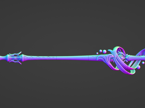 Furina Sword - Genshin Impact - Splendor of Tranquil Waters - 3D Printable Cosplay Prop 3D Baskı Modeli