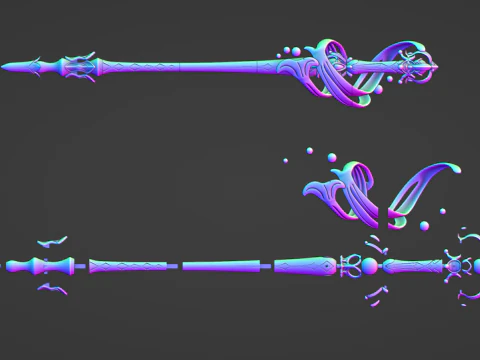 Furina Sword - Genshin Impact - Splendor of Tranquil Waters - 3D Printable Cosplay Prop 3D Print Model