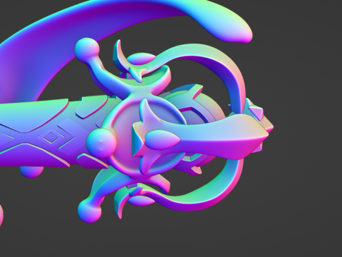Furina Sword - Genshin Impact - Splendor of Tranquil Waters - 3D Printable Cosplay Prop 3D Baskı Modeli