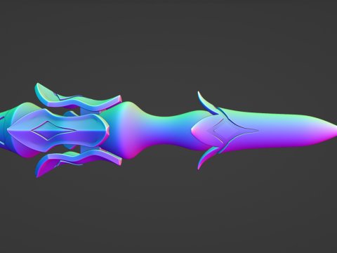 Furina Sword - Genshin Impact - Splendor of Tranquil Waters - 3D Printable Cosplay Prop 3D Baskı Modeli