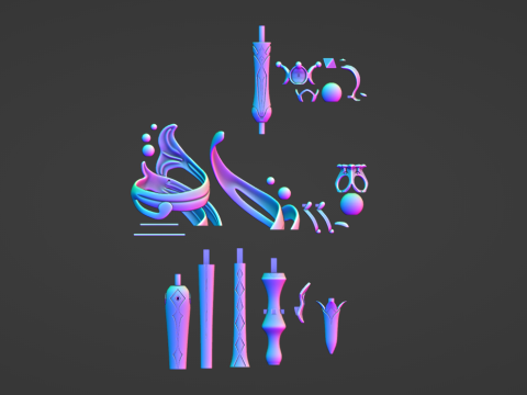 Furina Sword - Genshin Impact - Splendor of Tranquil Waters - 3D Printable Cosplay Prop 3D Baskı Modeli