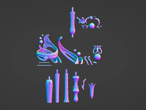 Furina Sword - Genshin Impact - Splendor of Tranquil Waters - 3D Printable Cosplay Prop 3D Print Model