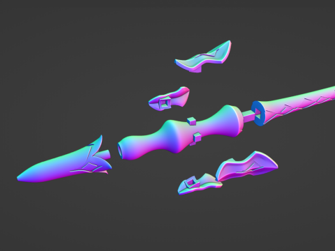 Furina Sword - Genshin Impact - Splendor of Tranquil Waters - 3D Printable Cosplay Prop 3D Baskı Modeli