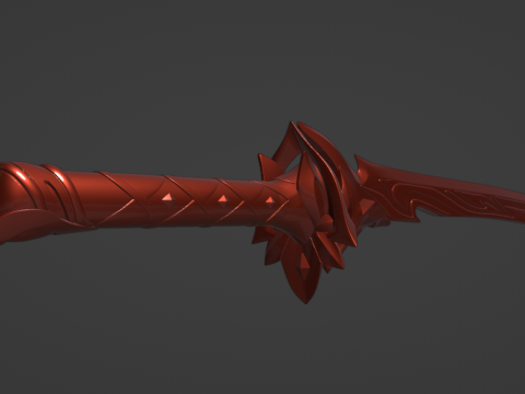 Kazuha Sword -- Genshin Impact -- Kagotsurube Isshin -- 3D Printable Cosplay Prop 3D 打印模型
