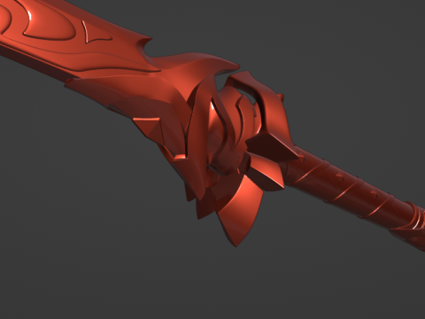 Kazuha Sword -- Genshin Impact -- Kagotsurube Isshin -- 3D Printable Cosplay Prop 3D 打印模型