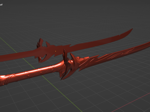 Kazuha Sword -- Genshin Impact -- Kagotsurube Isshin -- 3D Printable Cosplay Prop 3D 打印模型