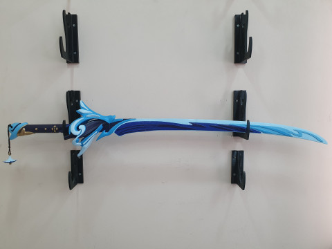 Espada Ayato - Impacto Genshin - Haran Geppaku Futsu - Adereço de cosplay para impressão em 3D Modelo de Impressão 3D
