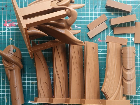 Espada Ayato - Impacto Genshin - Haran Geppaku Futsu - Adereço de cosplay para impressão em 3D Modelo de Impressão 3D